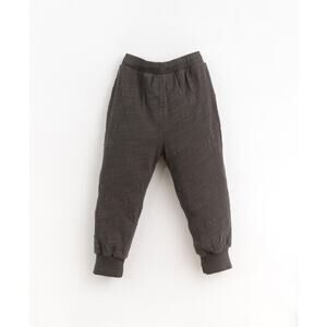 Play Up Jersey stitch trousers with wide hems | Organic Care Size 4Y